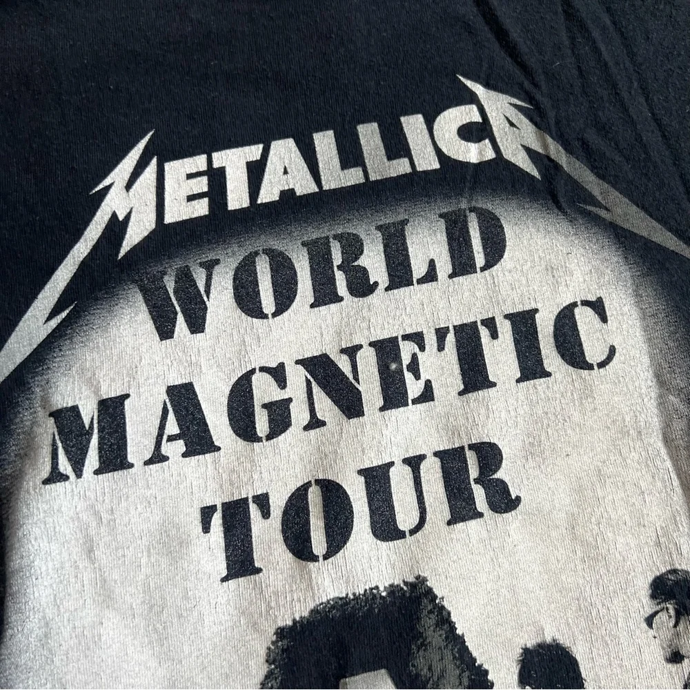 VTG Metallica Death Magnetic World Tour T Shirt Men’s Sz M Black Double Sided - Picture 9 of 10